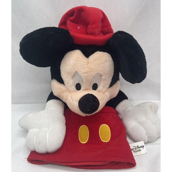 Vintage Walt Disney World Disneyland Plush Mickey Mouse Cover Puppet Stuffed Toy - Picture 1 of 16